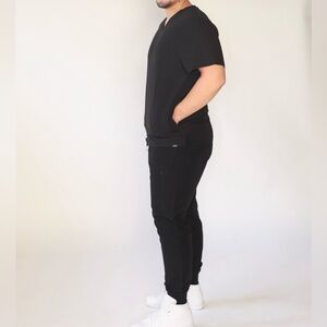 Men's Black Scrub Set